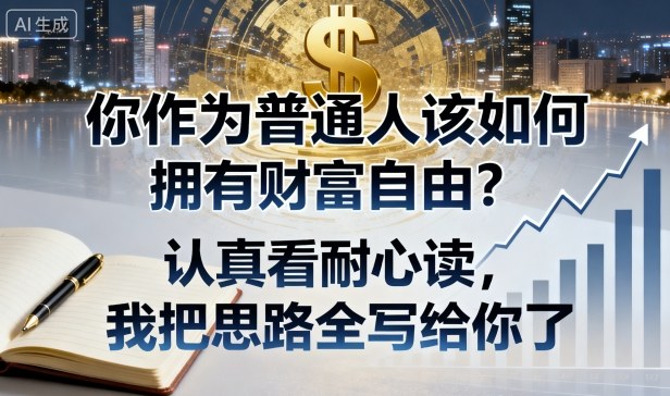 付费文章：你作为普通人该如何拥有财富自由？认真看耐心读，我把思路全写给你了-吾爱自习网