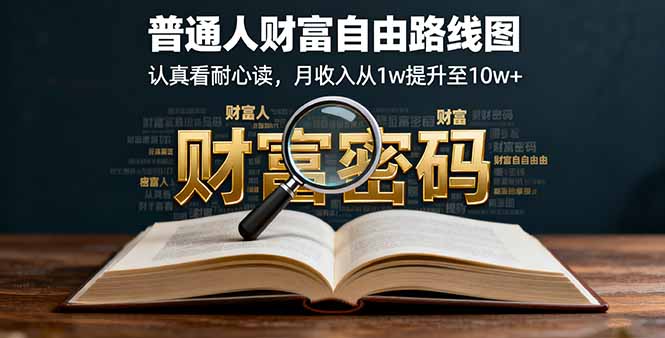 某付费文：普通人财富自由路线图，认真看耐心读，月收入从1w提升至10w+-吾爱自习网