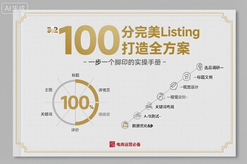 100分完美Listing打造全方案，想要完美listing必须是需要一步一个脚印的-吾爱自习网