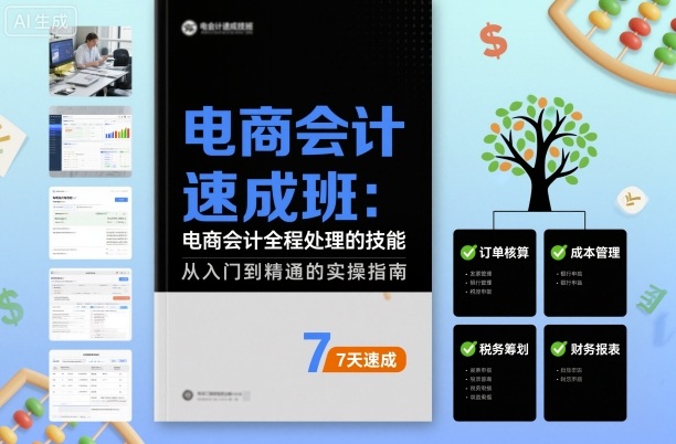 电商会计速成班，电商会计全程处理的技能-吾爱自习网