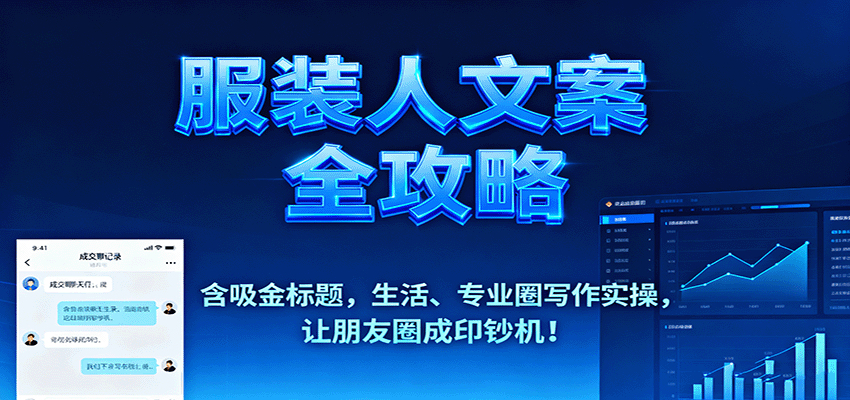 服装人文案全攻略，含吸金标题，生活、专业圈写作实操，让朋友圈成印钞机！-吾爱自习网