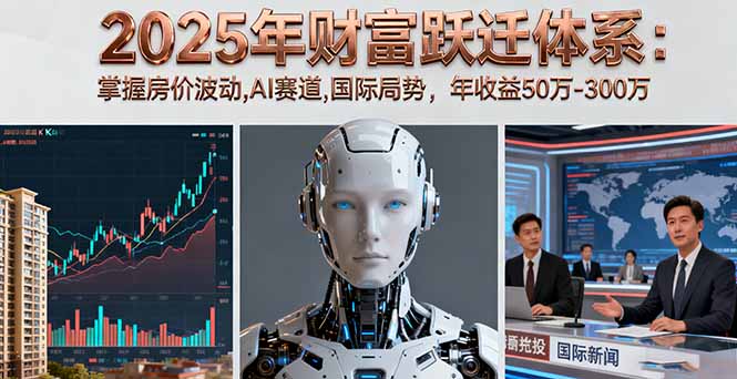 2025年财富跃迁体系：掌握房价波动,AI赛道,国际局势，年收益50万-300万-吾爱自习网