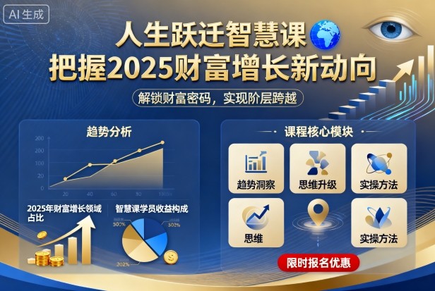 人生跃迁智慧课，把据2025财富增长新动向-吾爱自习网