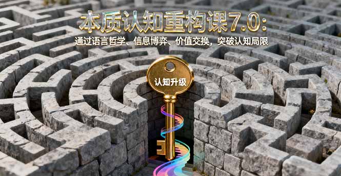 本质认知重构课7.0：通过语言哲学、信息博弈、价值交换，突破认知局限-吾爱自习网