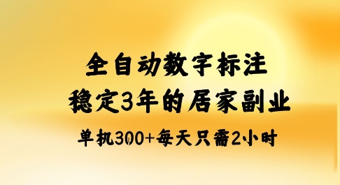 全自动数字标注，稳定3年的蓝海项目，居家也能矩阵开干的副业，单机日入3张+【揭秘】-吾爱自习网