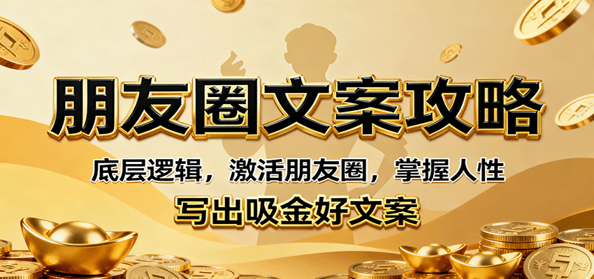 朋友圈文案攻略：底层逻辑，激活朋友圈，掌握人性，写出吸金好文案-吾爱自习网