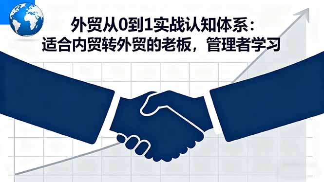 外贸从0到1实战认知体系：适合内贸转外贸的老板，管理者学习-吾爱自习网