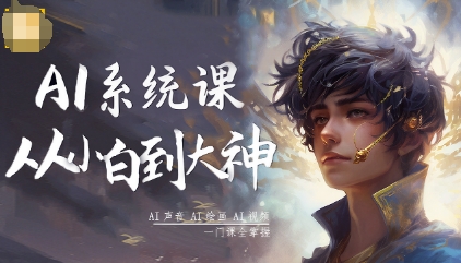 AI系统课程,从小白到大神系统学AI,AI声音-AI绘画-AI视频一门课全掌握-吾爱自习网