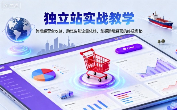 独立站实战教学,跨境经营全攻略,助您告别流量依赖,掌握跨境经营的终极奥-吾爱自习网