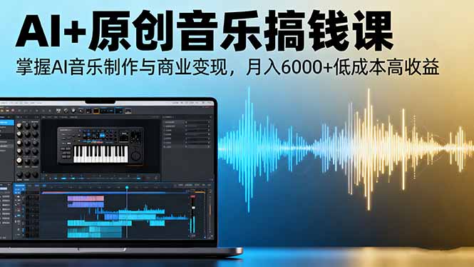 AI+原创音乐搞钱课:掌握AI音乐制作与商业变现,月入6000+低成本高收益-吾爱自习网