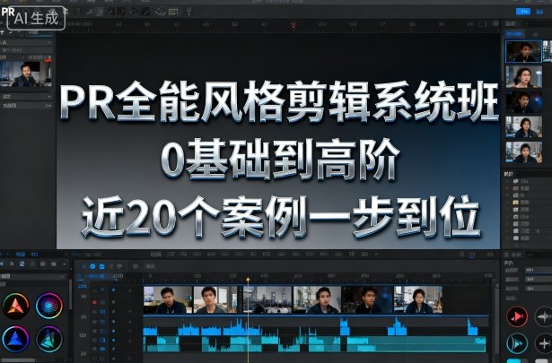 PR全能风格剪辑系统班，0基础到高阶，近20个案例一步到位-吾爱自习网