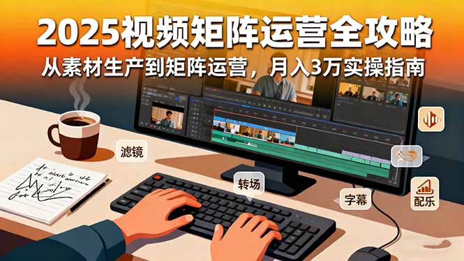 2025短视频矩阵运营全攻略：从素材生产到矩阵运营，月入3万实操指南-吾爱自习网