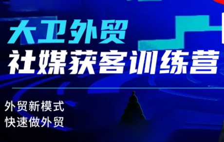 大卫老师·外贸社媒获客独家训练营(更新10月)-吾爱自习网