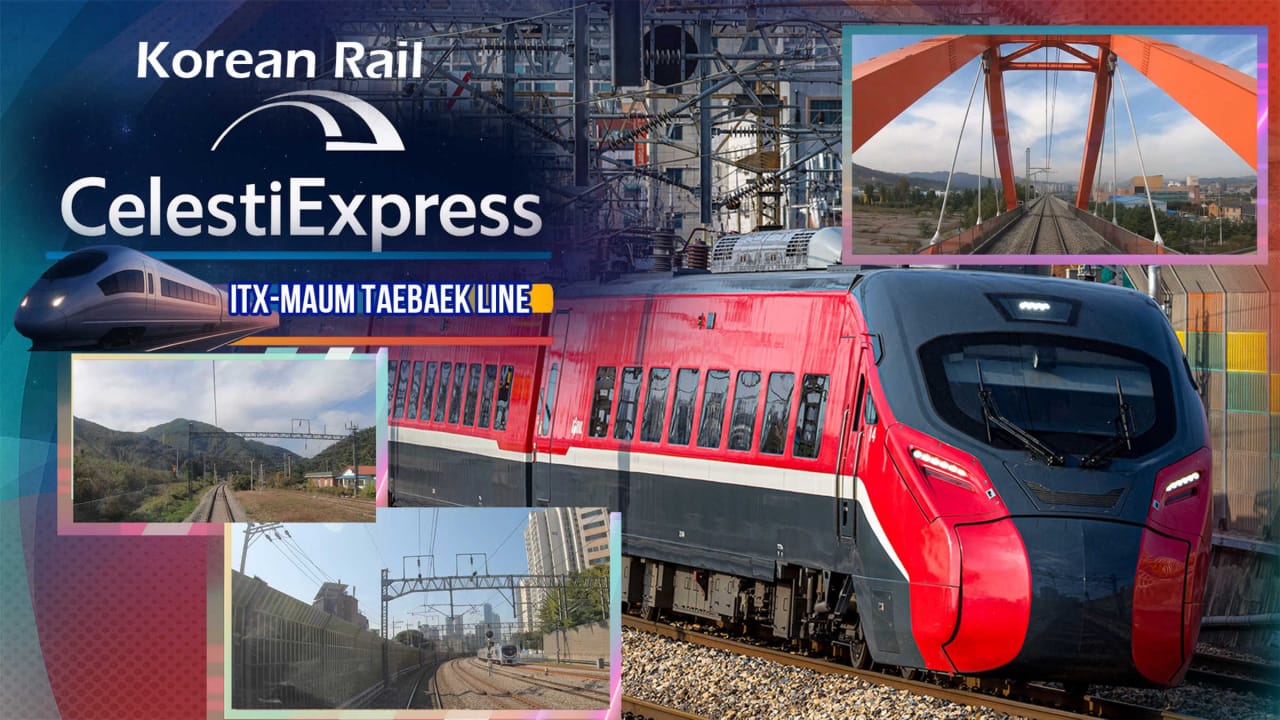 韩国铁路 Celesti特快 ITX-MAUM 太白线丨Korean Rail Celesti Express ITX-MAUM Taebaek Line-吾爱自习网
