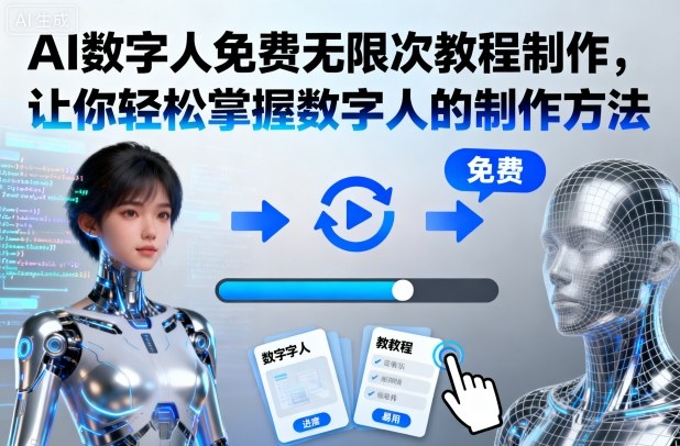 AI数字人免费无限次教程制作,让你轻松掌握数字人的制作方法-吾爱自习网