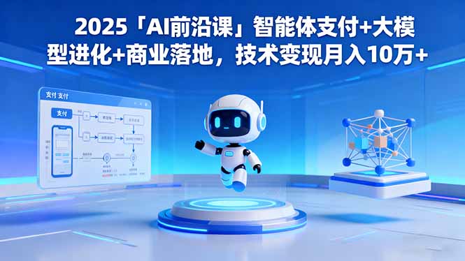 2025「AI前沿课」智能体支付+大模型进化+商业落地,技术变现月入10万+-吾爱自习网