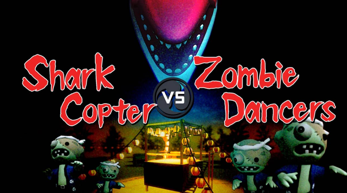 《鲨鱼直升机VS霹雳舞僵尸 Shark Copter vs Zombie Dancers》Switch英文版NSZ下载-吾爱自习网