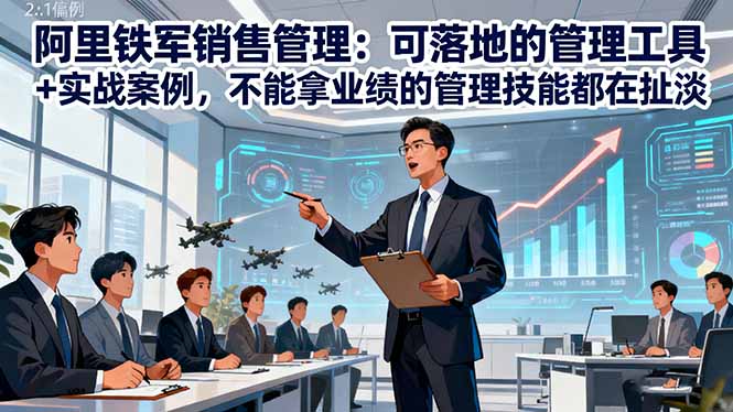阿里铁军销售管理：可落地的管理工具+实战案例，不能拿业绩的管理都在扯淡-吾爱自习网