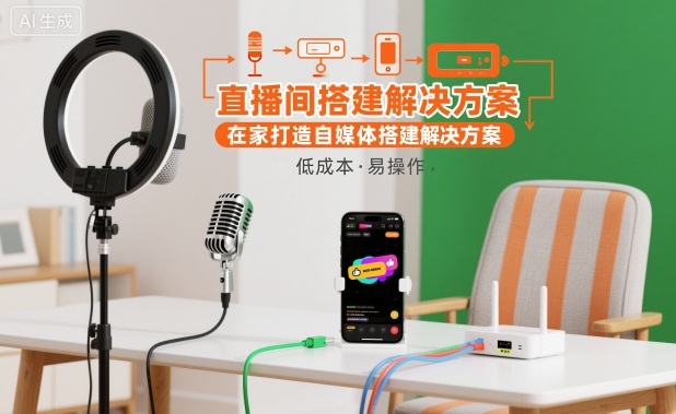 直播间搭建解决方案,在家打造自媒体搭建解决方案-吾爱自习网
