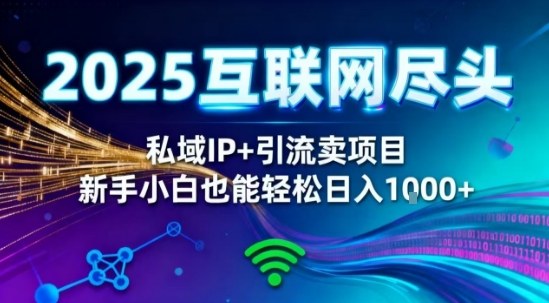 2025网创尽头王炸项目！私域IP+精准引流，新手小白在家躺賺日入1k，零经验也能上手【揭秘】-吾爱自习网