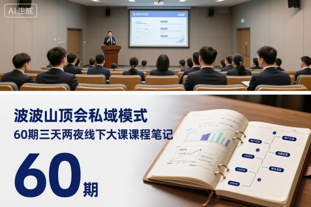 波波山顶会私域模式60期三天两夜线下大课课程笔记(文档)-吾爱自习网