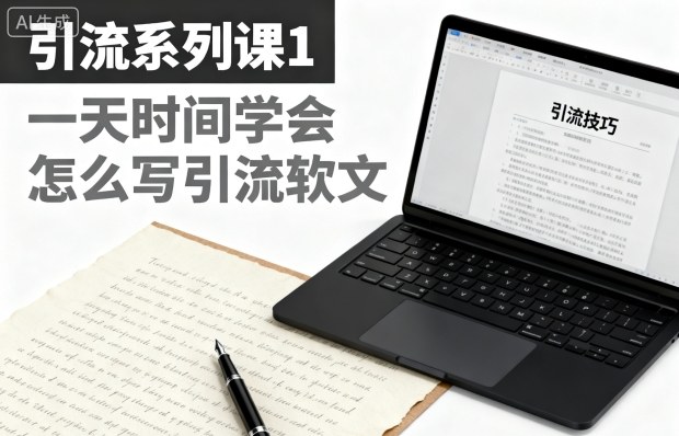 引流系列课1,一天时间学会怎么写引流软文-吾爱自习网