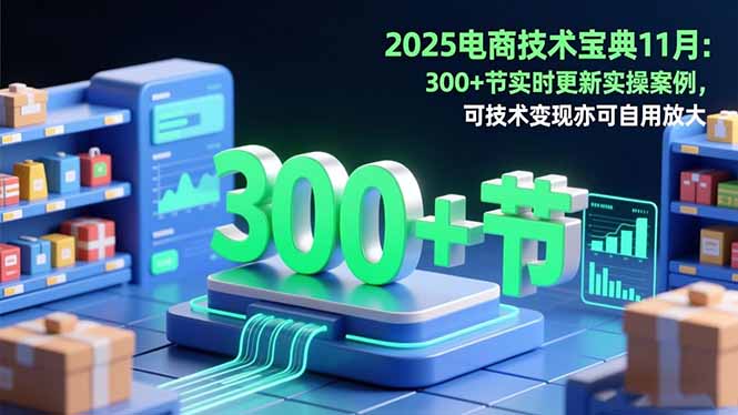 2025电商技术宝典11月:200+节实时更新实操案例,可技术变现亦可自用放大-吾爱自习网