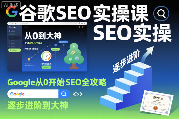 谷歌SEO实操课，Google从0开始SEO全攻略，逐步进阶到大神-吾爱自习网