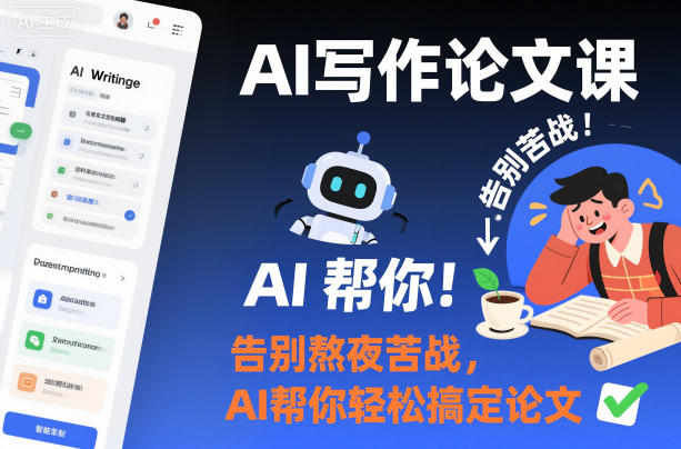 AI写作论文课,告别熬夜苦战,AI帮你轻松搞定论文-吾爱自习网