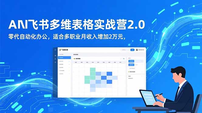 AI+飞书多维表格实战营2.0:零代码自动化办公,适合多职业月收入增加2万元-吾爱自习网