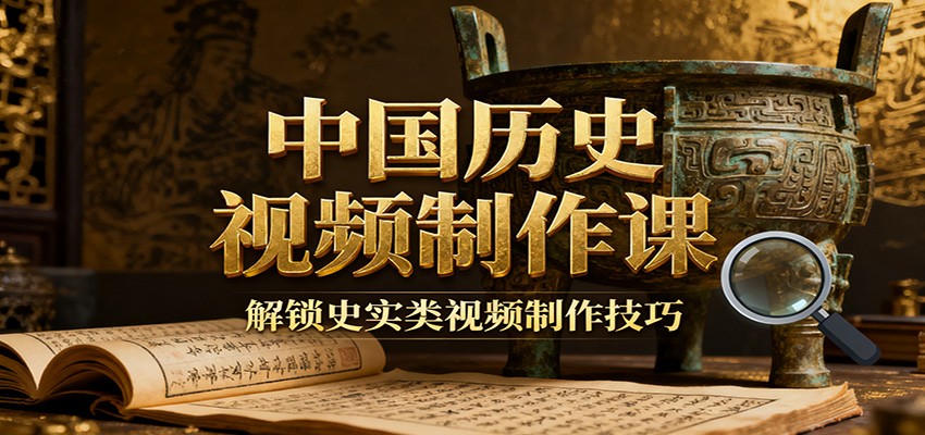中国历史视频制作课:疆域地图集+参考文案+练习素材,解锁史实类视频制作技巧-吾爱自习网