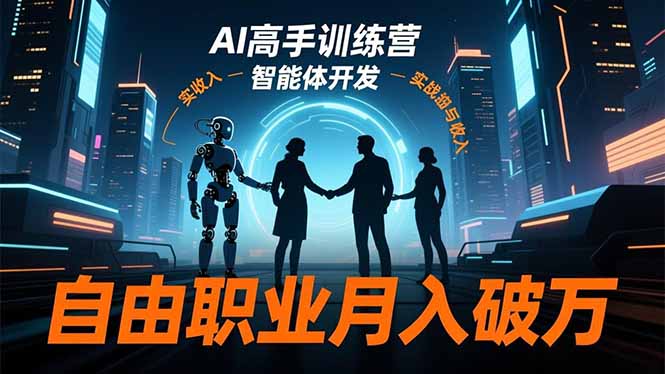 AI高手训练营3.0，ChatGPT，Midjourney，智能体开发，自由职业月入破万-吾爱自习网