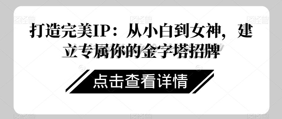 打造完美IP：从小白到女神，建立专属你的金字塔招牌-吾爱自习网