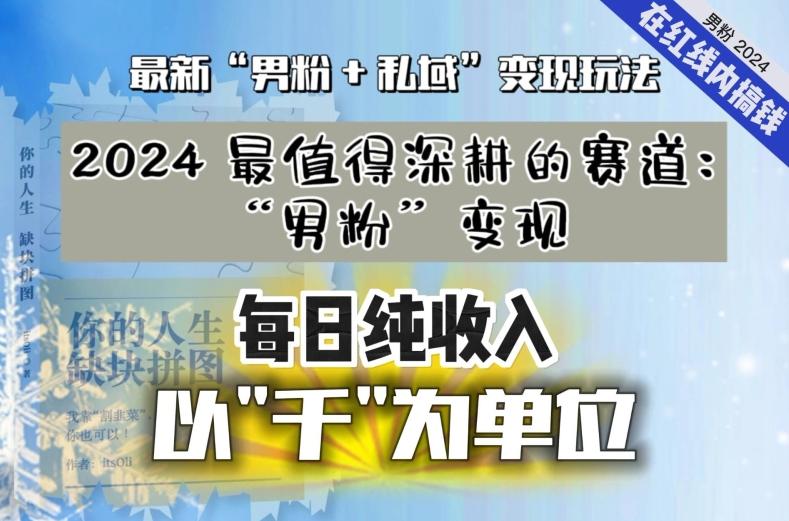 【私域流量最值钱】把“男粉”流量打到手，你便有无数种方法可以轻松变现，每日纯收入以“千”为单位-吾爱自习网
