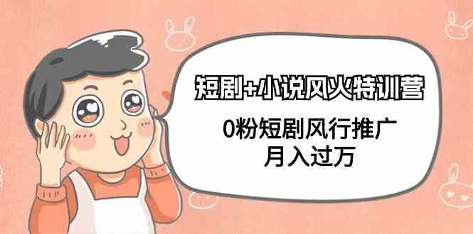 小说+短剧风火特训营,0粉短剧小说风行推广,实现月入过万-吾爱自习网