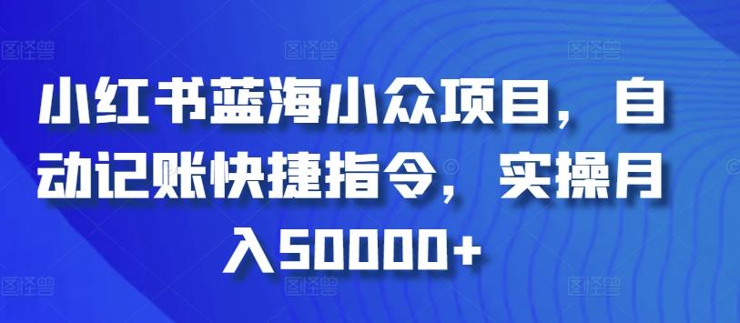 小红书蓝海小众项目，自动记账快捷指令，实操月入50000+【揭秘】-吾爱自习网