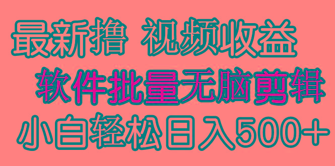 (9569期)发视频撸收益，软件无脑批量剪辑，第一天发第二天就有钱-吾爱自习网