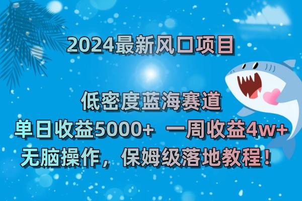 (8545期)2024最新风口项目 低密度蓝海赛道，日收益5000+周收益4w+ 无脑操作，保...-吾爱自习网