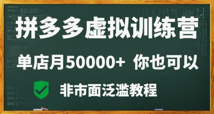 拼多多虚拟电商训练营月入30000+你也行,暴利稳定长久,副业首选-吾爱自习网