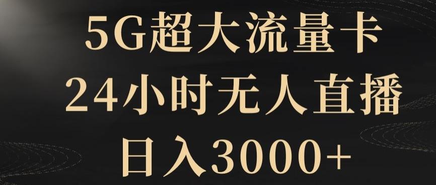 5G超大流量卡,24小时无人直播,日入3000+【揭秘】-吾爱自习网