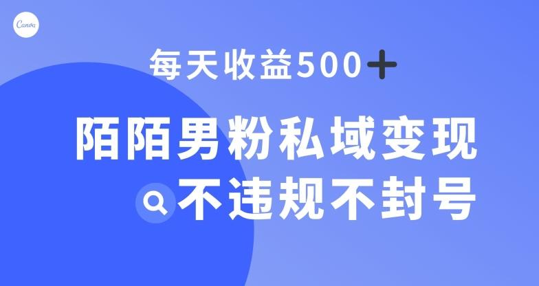 陌陌男粉私域变现新玩法，日入500+，不违规不封号-吾爱自习网