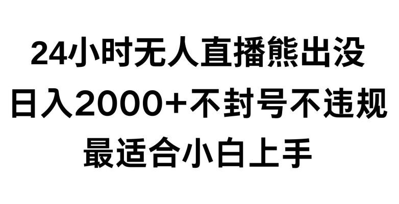 快手24小时无人直播熊出没，不封直播间，不违规，日入2000+，最适合小白上手，保姆式教学【揭秘】-吾爱自习网