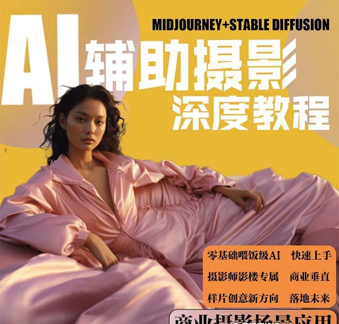 (8727期)2024年AI辅助摄影人工智能商业应用摄影课程(37节课)-吾爱自习网