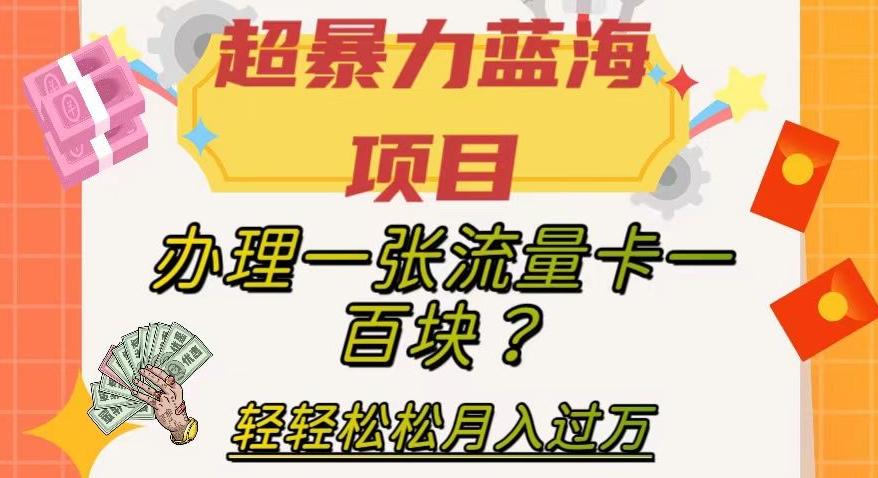 超暴力蓝海项目，办理一张流量卡一百块？轻轻松松月入过万，保姆级教程【揭秘】-吾爱自习网