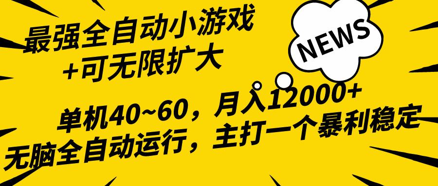 (10046期)2024最新全网独家小游戏全自动，单机40~60,稳定躺赚，小白都能月入过万-吾爱自习网