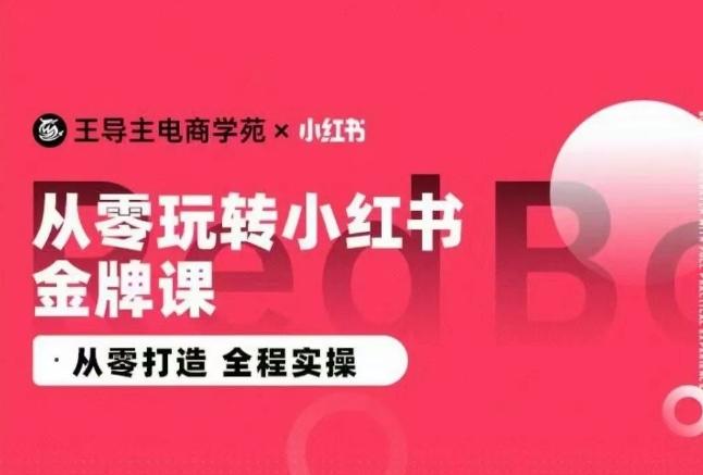 王导主·小红书电商运营实操课，​从零打造  全程实操-吾爱自习网