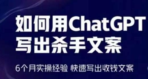如何用ChatGPT写出杀手文案，6个月实操经验，快速写出收钱文案-吾爱自习网