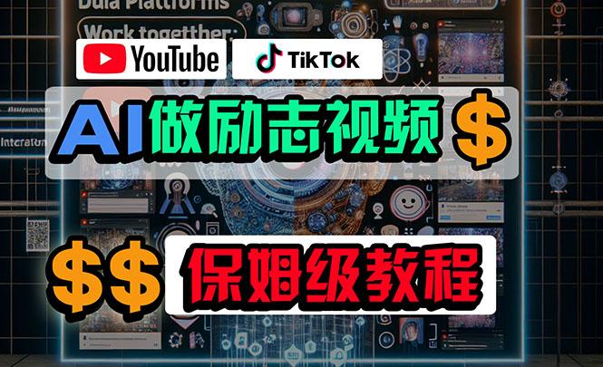 利用AI制作励志视频，在YouTube和TikTok赚钱，小白可做(附工具-吾爱自习网