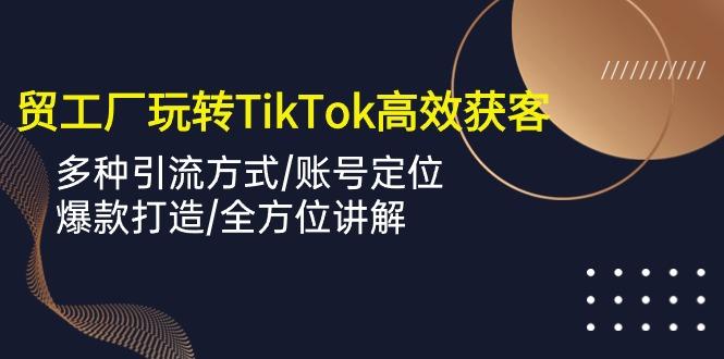 外贸工厂玩转TikTok高效获客，多种引流方式/账号定位/爆款打造/全方位讲解-吾爱自习网