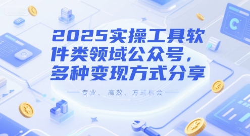 2025实操工具软件类领域公众号，多种变现方式分享-吾爱自习网